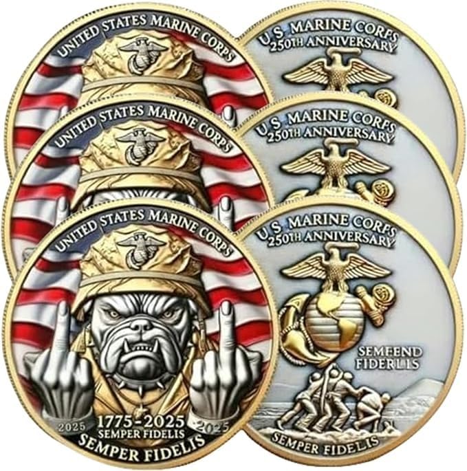Marine Corps 250th Anniversary Coins,USMC Military Challenge Coins- Patriotic Military Collectible with Engraved Service Branch Insignia in Durable Metal Veteran Gift,Military Collectible Marine Corps 250th Anniversary Coins,USMC Military Challenge Coins- Patriotic Military Collectible with Engraved Service Branch Insignia in Durable Metal Veteran Gift,Military Collectible