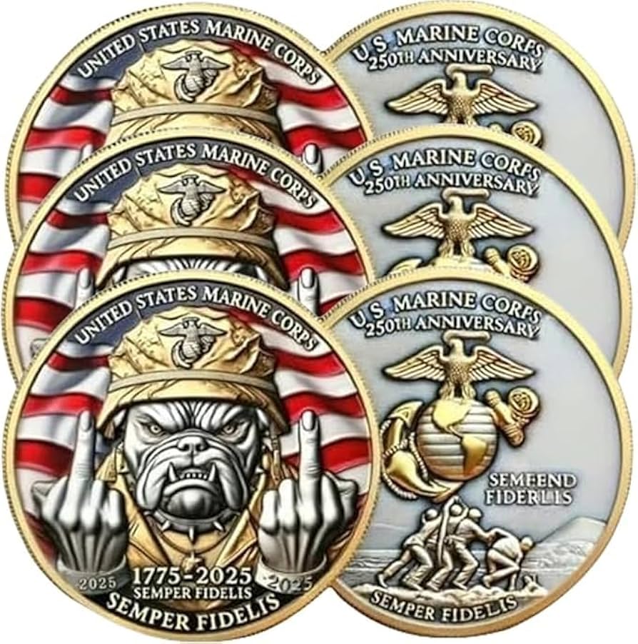 Amazon.com: Marine Corps 250th Anniversary Coins,USMC Military