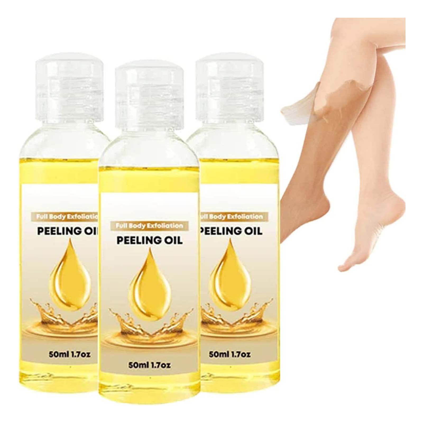 ATTDX FullBody Peeling Oil, FullBody Whitening Yellow Peeling Oil,Super Strength Yellow Peeling Oil Exfoliating Dark Skin for Body, Yellow Peeling Oil Dark Skin Spots Blackheads (3PC)