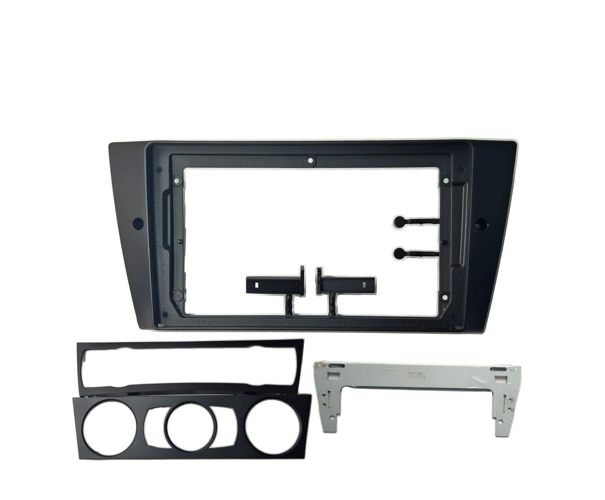 Fascia Marco Radio Coche Marco De Salpicadero para Radio Estéreo Coche 9 Pulgadas, Doble DIN, Kit Tablero, Navegación Android para Serie 3 E90 E91 E92 E93 2004-2012