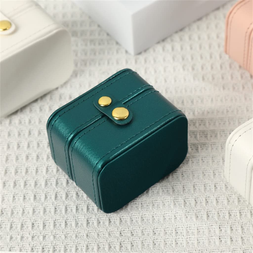 Joyero portátil con solapa, fácil de llevar, pequeño joyero versión coreana, para anillos, pendientes, caja de almacenamiento (D como se muestra en la imagen)