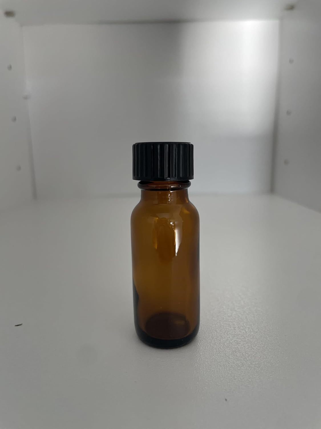 1/2 oz (15ml) 288 pieces AMBER Boston Round Glass Bottles with Phenolic Polycone Liner Caps