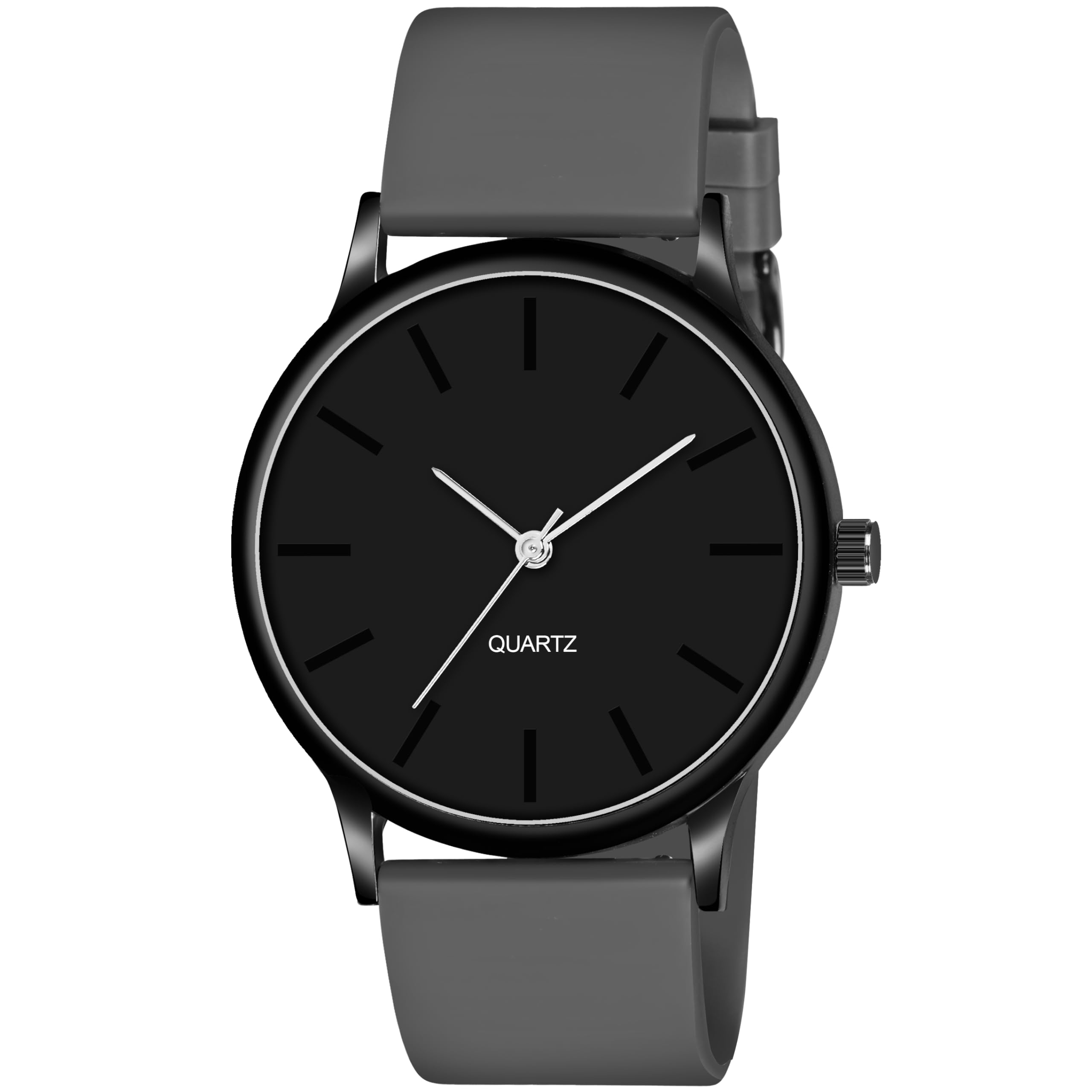 Men Casual Analogue Slim Round Dial Wrist Watch for Men's & Boys Stainless Steel case with Leather Belt for Men Office-picture-46