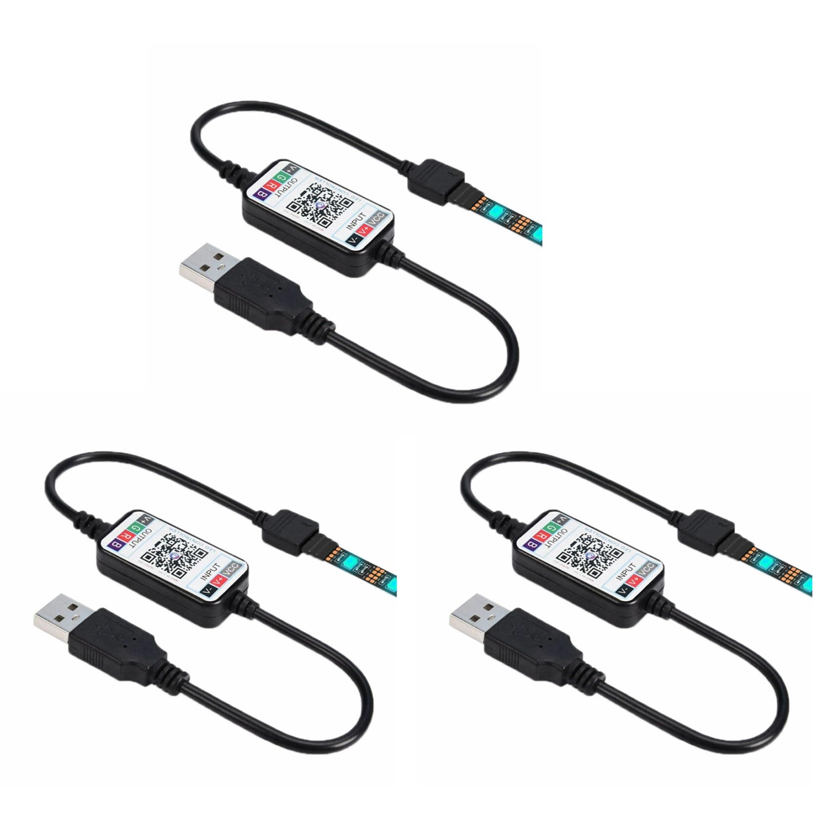 3X Wireless Bluetooth LED Dimmer Remote Controller DC5-24V Phone APP Connection Control for RGB Light Strip Timer Switch