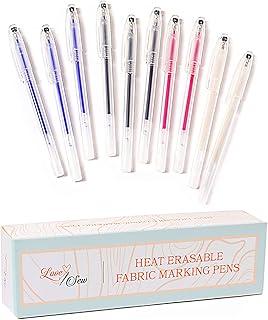 Love Sew Heat Erasable Fabric Marking Pens with 6 Refills for Quilting, Sewing and Dressmaking (10 Piece Set)