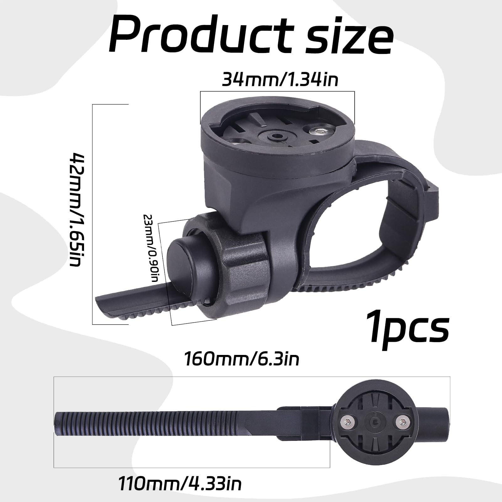 Soporte para ordenador de bicicleta compatible con Garmin Edge,iGPSPORT,XOSS,CooSpo Magene,CYCPLUS GPS,Soporte de luz trasera integrado para manillar de carretera