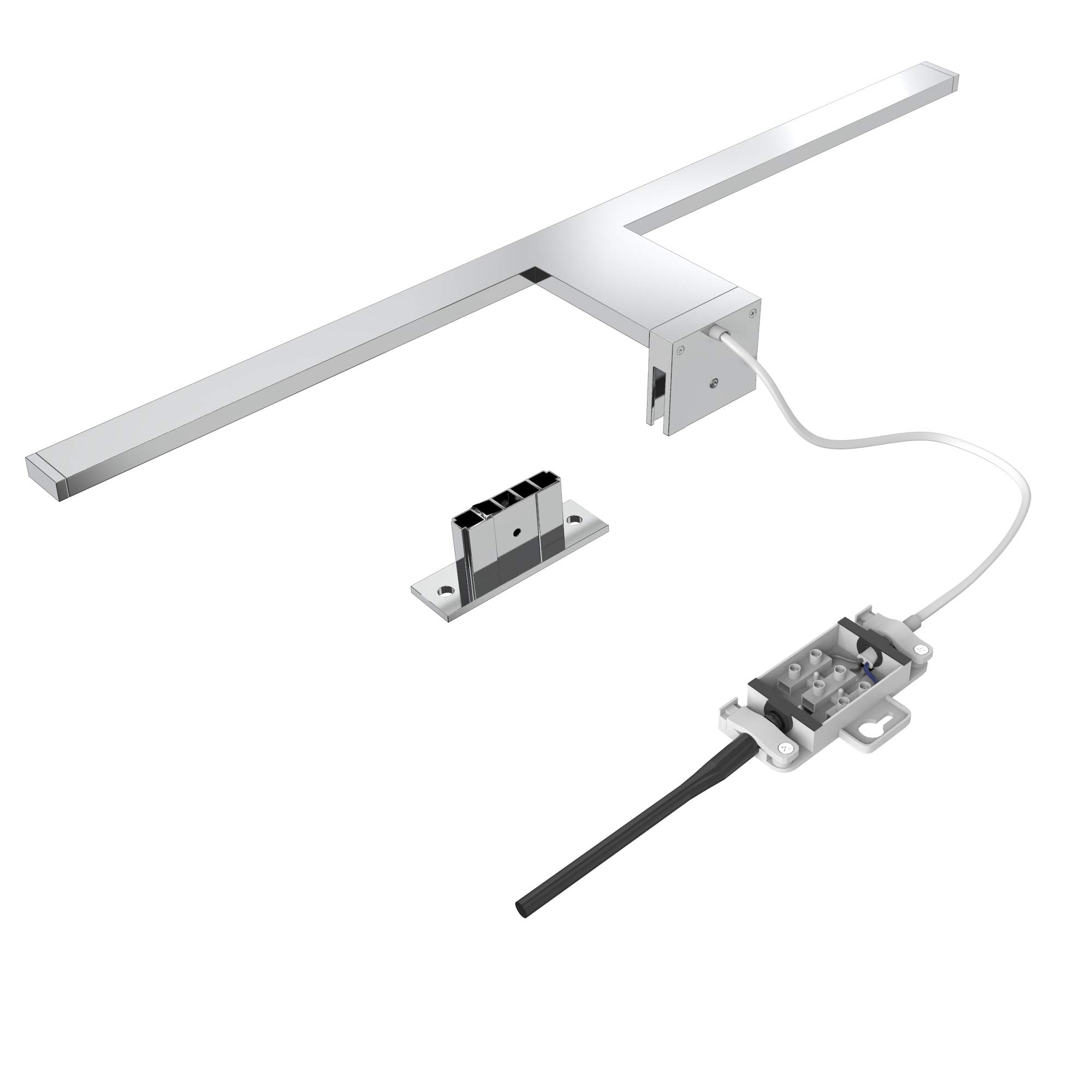 B.K.Licht lampe miroir LED 4000K 8W 780lm IP44 600mm chrome