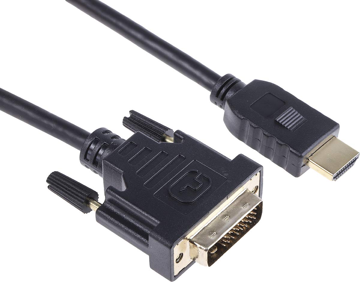 RS PRO Câble HDMI A mâle B DVI-D Dual Link mâle 1920 x 1200 max., 3 m, noir