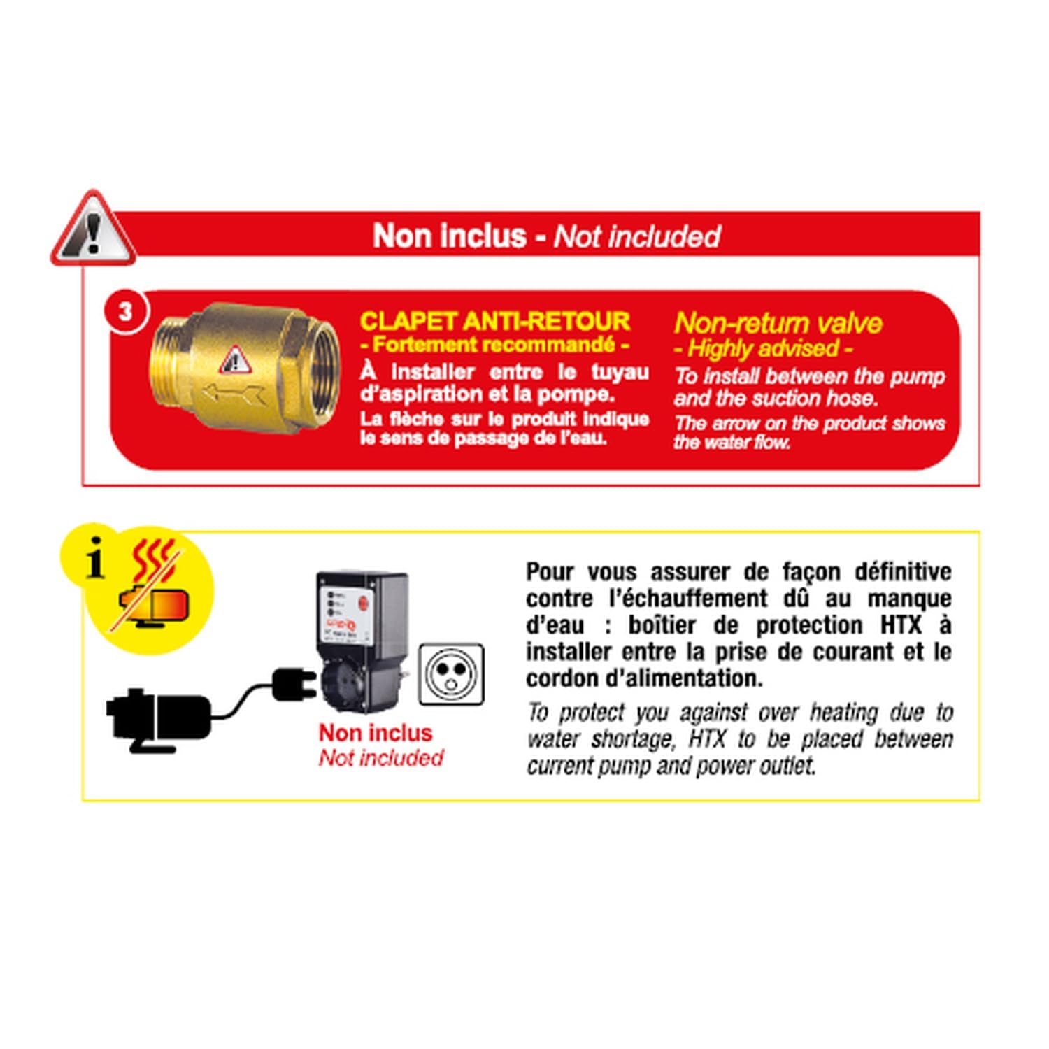 SPIDO - ECOP JE-600-P - Pompe d’arrosage manuelle 600 W - Débit 3 m³/h - Pression 3,5 bars - Avec kit aspiration PVC 4 m Ø 22 mm