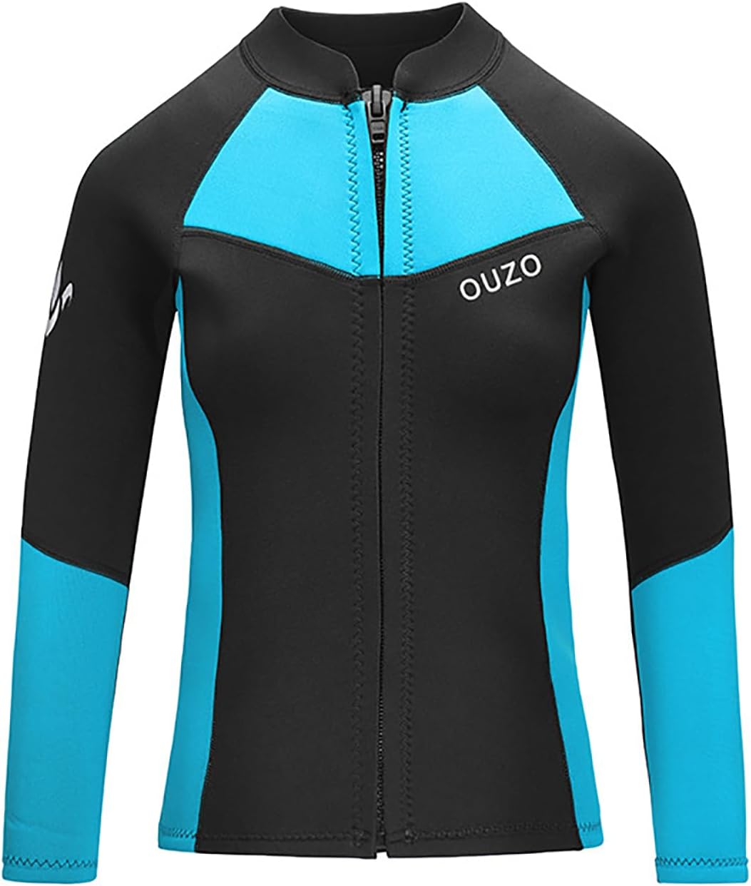 WYYHAA 1.5MM Wetsuit Top Jacket for Women, Neoprene Jacket Long Sleeve Surfing Swimming Front Zip Keep Warm for Snorkeling, All Watersports, Diving in Cold Water