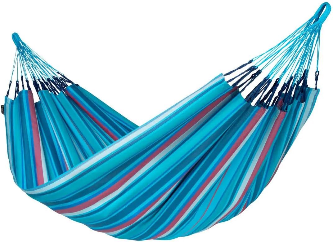 La Siesta® - XL King Brisa Classic Hammock & TreeMount, Trees Beams Posts Suspension Kit - Indoor Outdoor Hammock Swing, Weather Tear Resistant, Lime