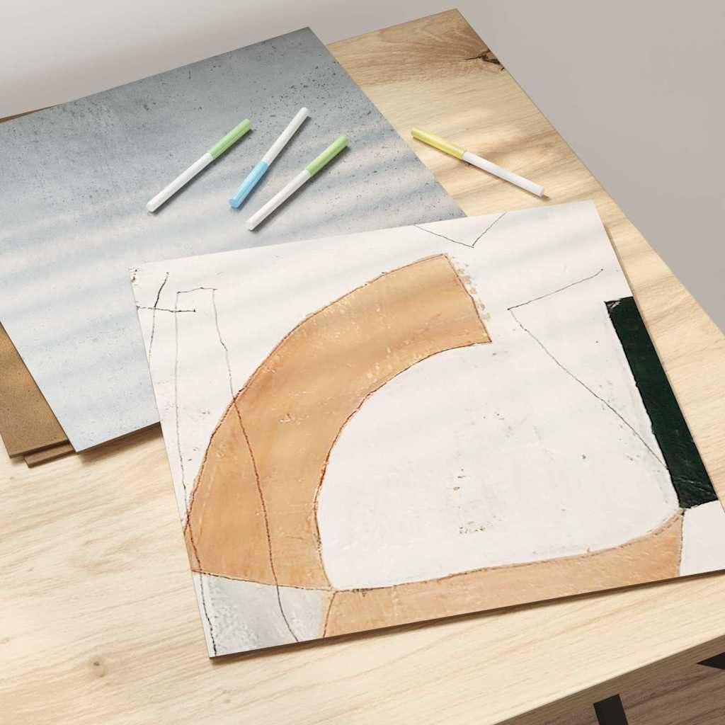 Dekoplatten Beton Grau 50 Stück 30 x 30 x 0,27 cm Holzwerkstoff Bastelholz zum Bemalen und Basteln Formen für Kindergeburtstag Bastelset Holzschilder beschriften