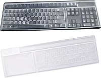 Vista 1 de BronaGrand Paquete de 2 protectores transparentes para teclado de computadora de escritorio para PC 104/107 teclas teclado estándar