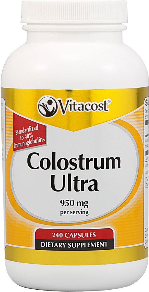Vitacost Colostrum Ultra 40% IgG -- 950 mg per serving - 240 Capsules