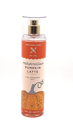 Bath & Body Works Marshmallow Pumpkin Latte - Fragancia fina en espray de 8 onzas líquidas