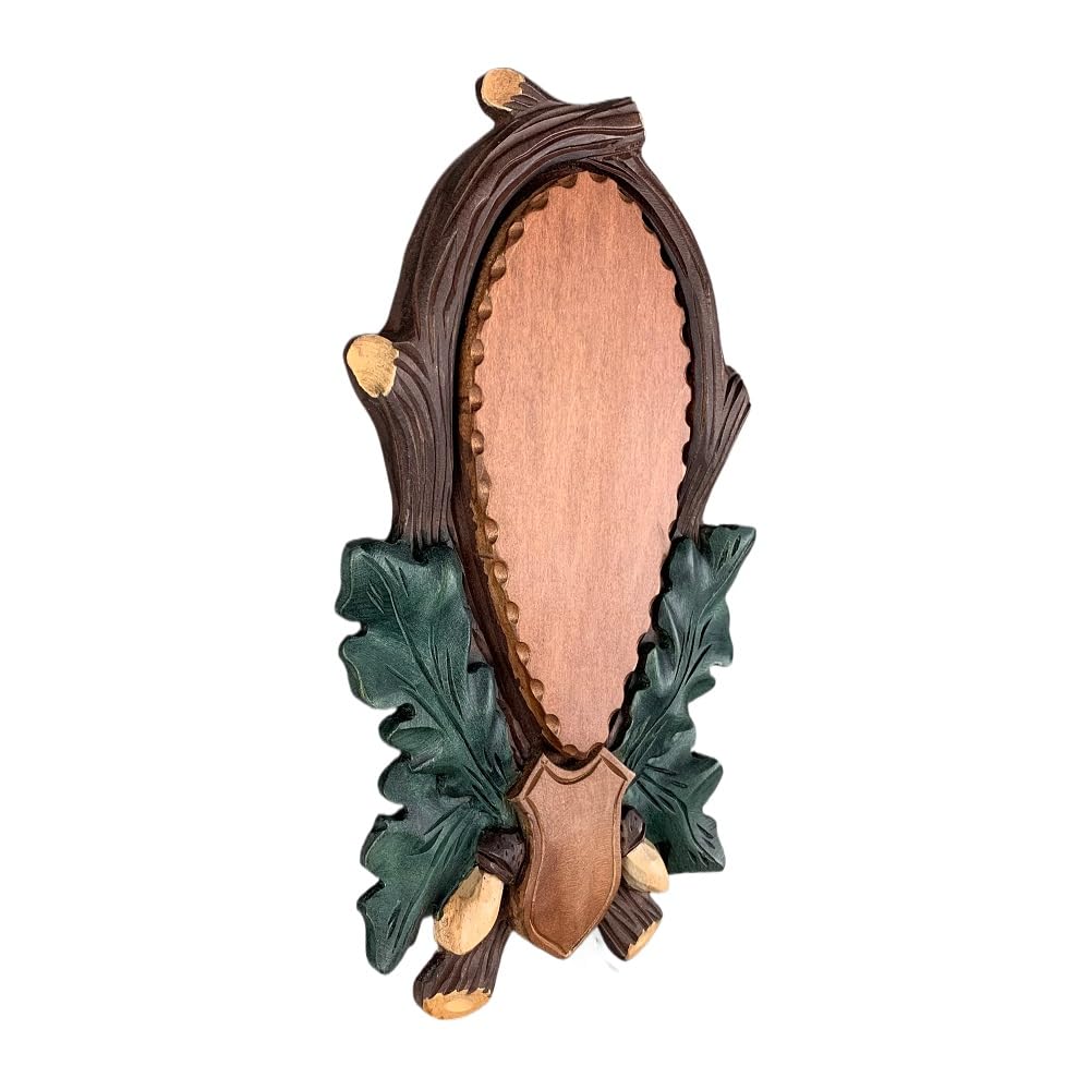 Scudo In Legno Per Trofei Di Caccia - Per Corna Di Daino, 43x22cm - Foto 10