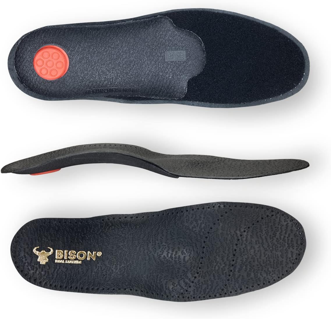 BISON Alfa Leather Shoe Insoles Shoes Flat Foot Insoles Foot Pain