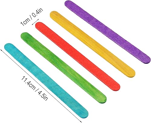 Miniatura 2 de 2400 palitos de paletas de colores, 4.5 pulgadas, palos de madera de color arcoíris, palitos de paleta para manualidades, suministros de arte,