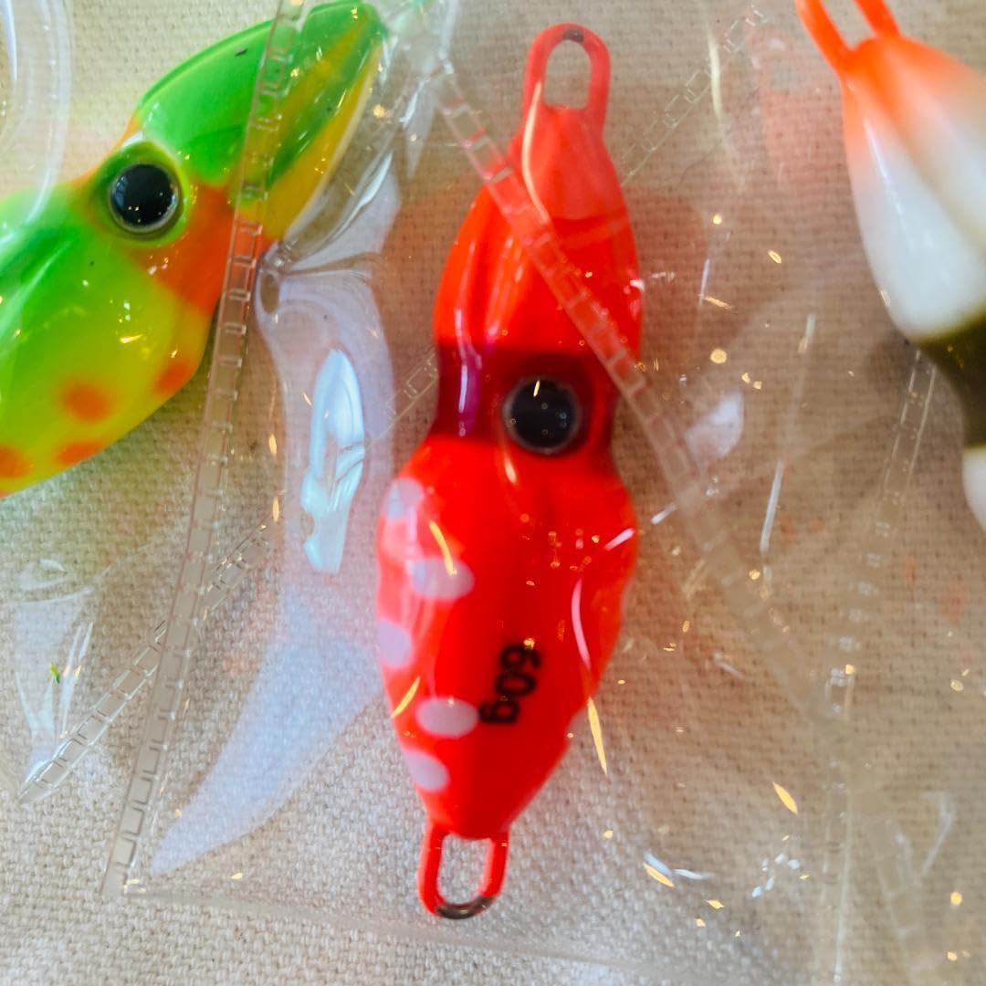 Amazon | 夜釣り イカ型オモック 60g 3個セット タイラバシンカー