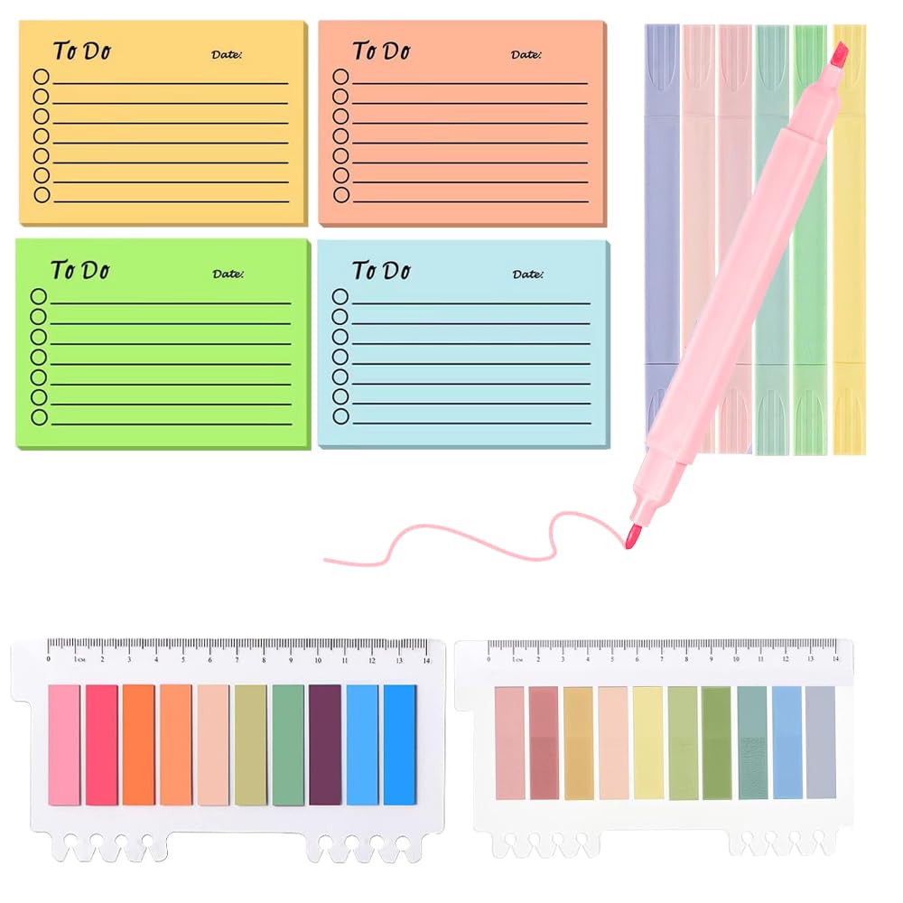 400 Segnapagina Adesivi Multicolori - 10 ColorI, 5.1x4.1cm - Per Lettura, Studio E Ufficio - Foto 14