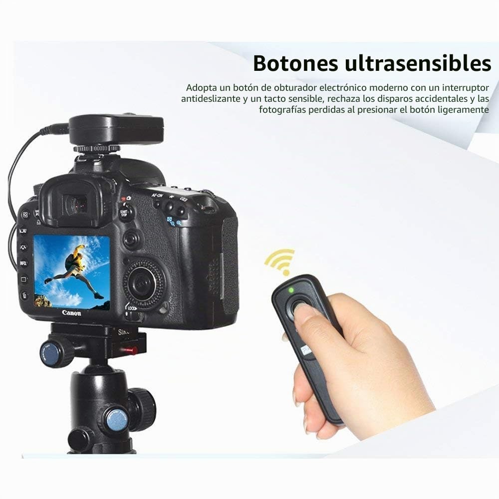 Pixel RW221-E3 Canon Disipador Remoto Mando Inalámbrico RS-60E3 Compatible con Canon EOS R RA R6 RP 90D 250D 200D 2000D Compatible con Olympus EM1X EM1-III EM5-III Compatible con Fuji XT3 XT4 XT30