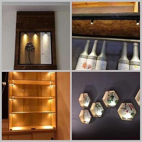 Miniatura 9 de Xking Mini foco LED regulable de 1.5 W 12 V CC para joyería, luces de exhibición de joyería, carcasa negra, montaje en superficie con regulador