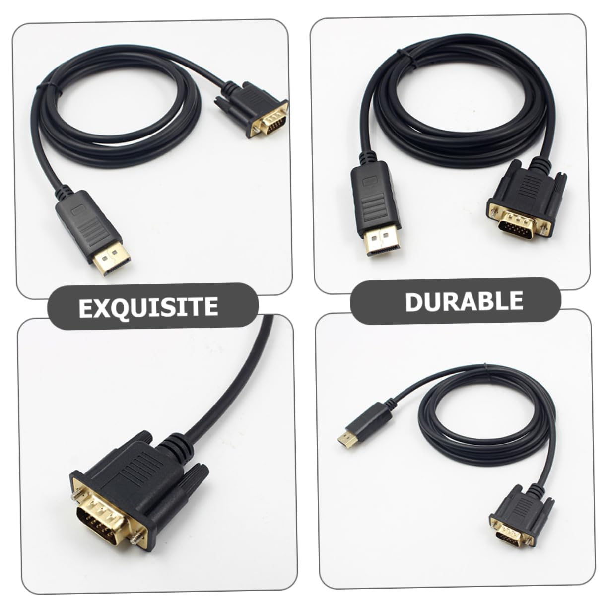 ARTIBETTER Vga Converter Cable 1.8m to Vga Adapter Video Signal Transfer Gold Plated for