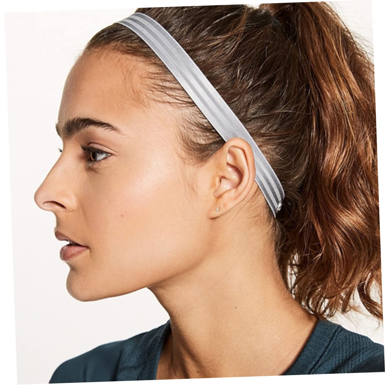 INOOMP 9 Piezas Diadema Antideslizante Diademas atléticas Diademas Deportivas Anchas Diadema para Correr Cinta Pelo Deporte Banda para el Cabello Deportiva Reflectante Deportes Venda