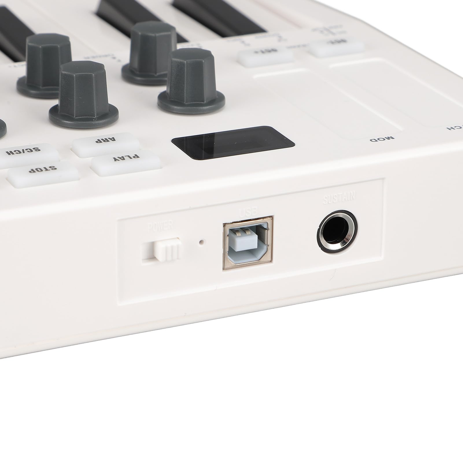 SUNGOOYUE Controlador de Teclado MIDI de 25 Teclas con 8 Pads para Software de Producción Musical, Producción de Estudio, Conexión BT/cable para Mayor Flexibilidad, Material ABS