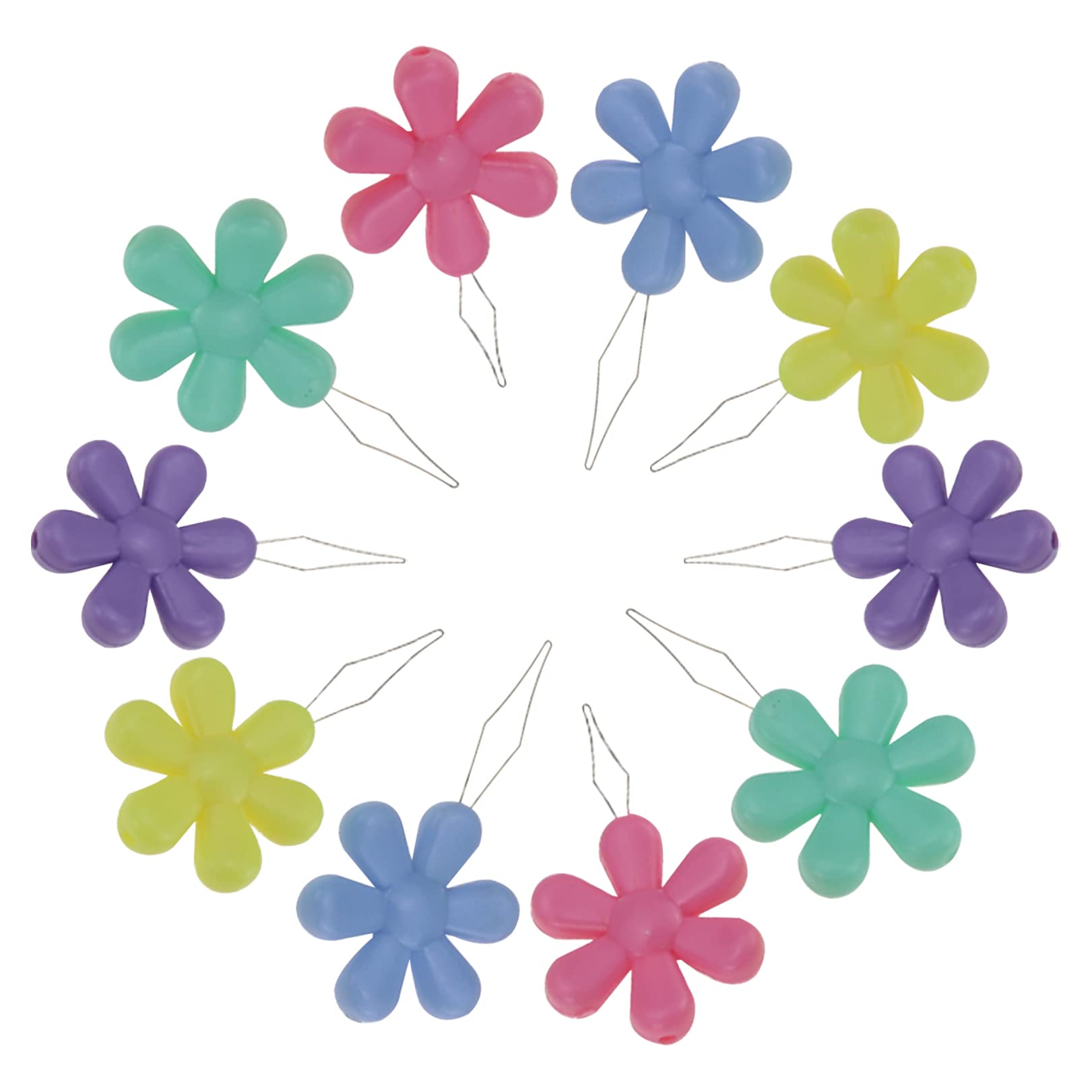 Needle Threader Set, 10 Pieces Flower Threader, Flower Threader, Colorful Needle Threader Kit Used for Hand Sewing Cross Stitch Repair Clothing,Assorted Colors Designed,for Mending Clothes