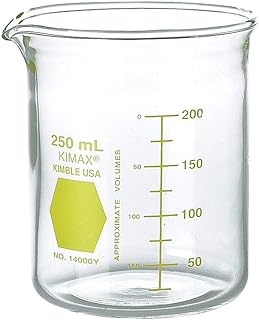 Griffin Beaker, 250mL, Glass, Clear, PK12