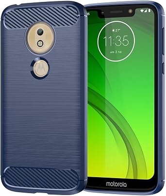 Case for Moto G7 Power/Motorola G7 Supra/Moto G7 Optimo Max Case, Ultra Slim Phone Cover with Shock-Absorption TPU Rubber Protective Cases for Motorola Moto G7 Power Navy Blue