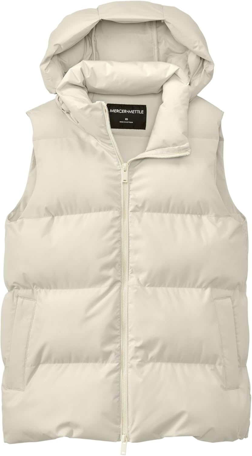 Women's Puffy Vest | Hooded Puffer Vest for Women, Water Repellent, Breathable, Lightweight Insulation