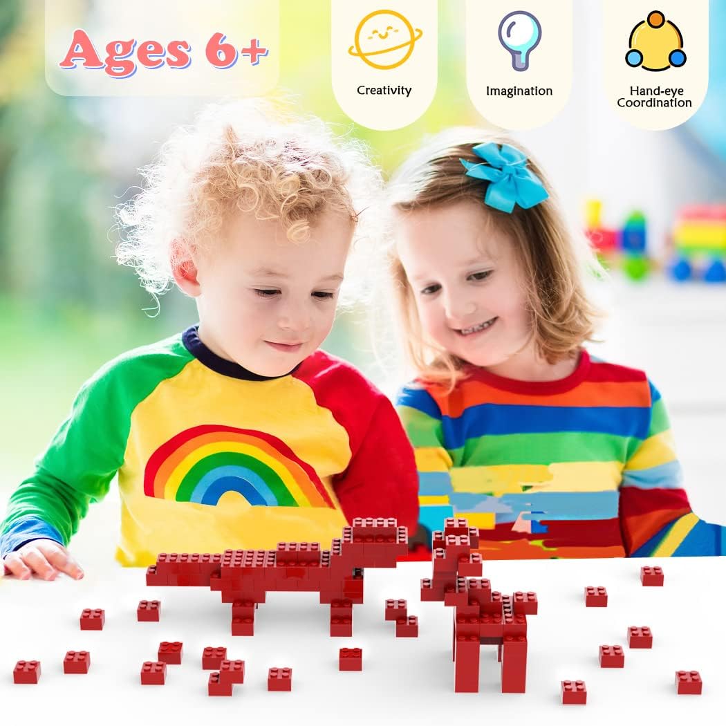 Classic Building Bricks Set, 100 Piece 2x2 Basic Building Blocks STEM ...