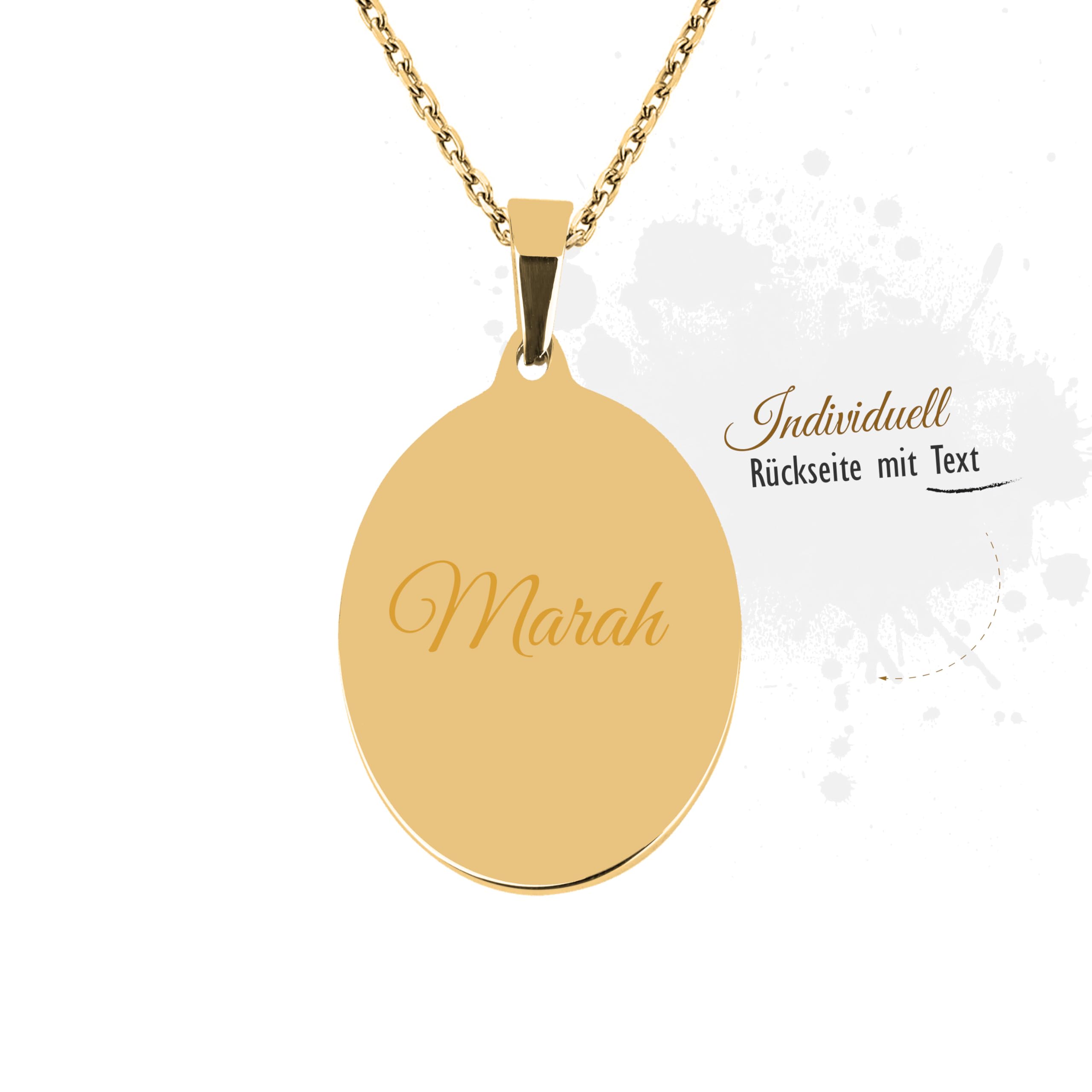 Foto Anhänger oval gelb Edelstahl mit eigener Fotogravur auch mit Kette möglich/Bildgravur/Gravur gelb