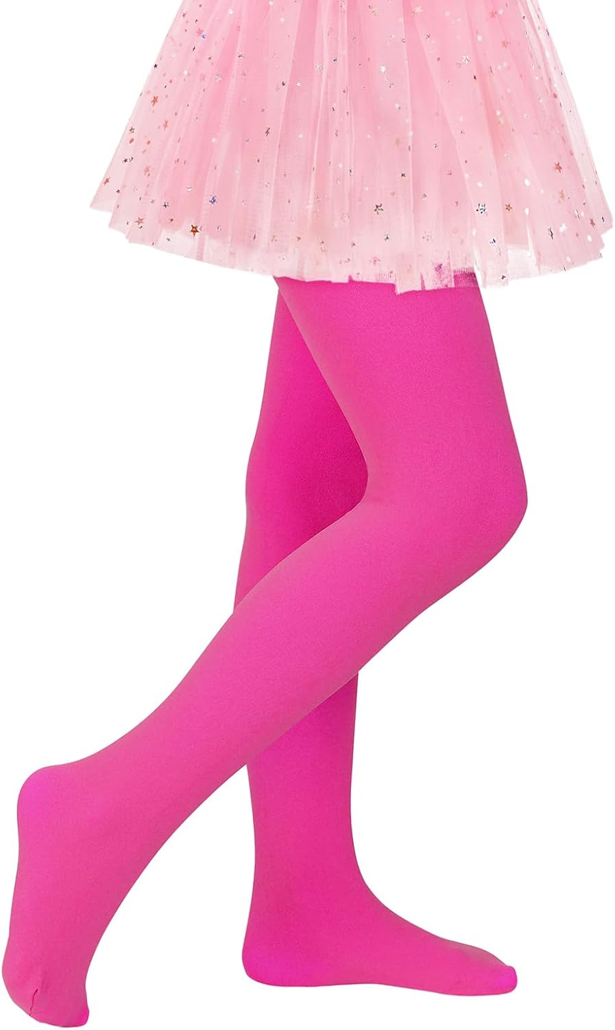 American Trends Ballet Tights for Girls: Nude Kids Dance Stockings, Soft School Uniform Tights