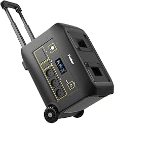 Tragbares Powerstation 1200W 1075Wh, 3X AC (Spitze 2400W) PurMars, Solarspeicher PD100W, bidirektionaler Wechselrichter AC DC-Eingang, Notstromversorgung zu Hause, Wohnmobil, Camping