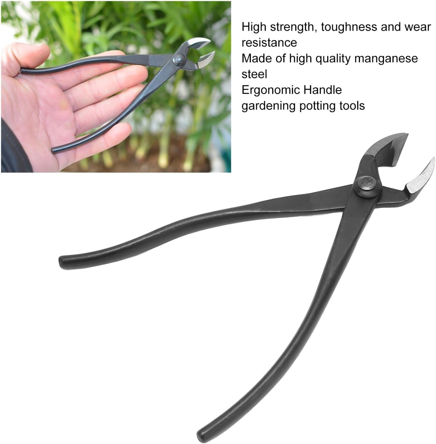 175mm Professional Bonsai Pruning Pliers, High Strength Diagonal Cutters with Ergonomic Handle for Bonsai Modeling, Plant Trimming