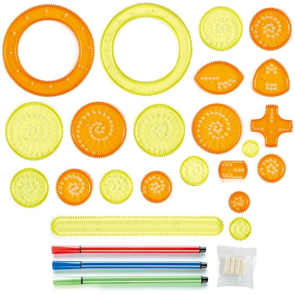 ZIYUMI 27pcs Drawing Set Spiral Drawing Toy Gear Drawing Accessories Children's Art Educational Toys