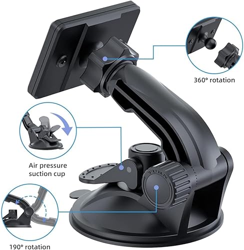 Miniatura 5 de OHLPRO Soporte magnético para tableta, parabrisas, iPad, teléfono con ventosa con imanes, para todos los teléfonos Apple de 6 a 11 pulgadas, iPad