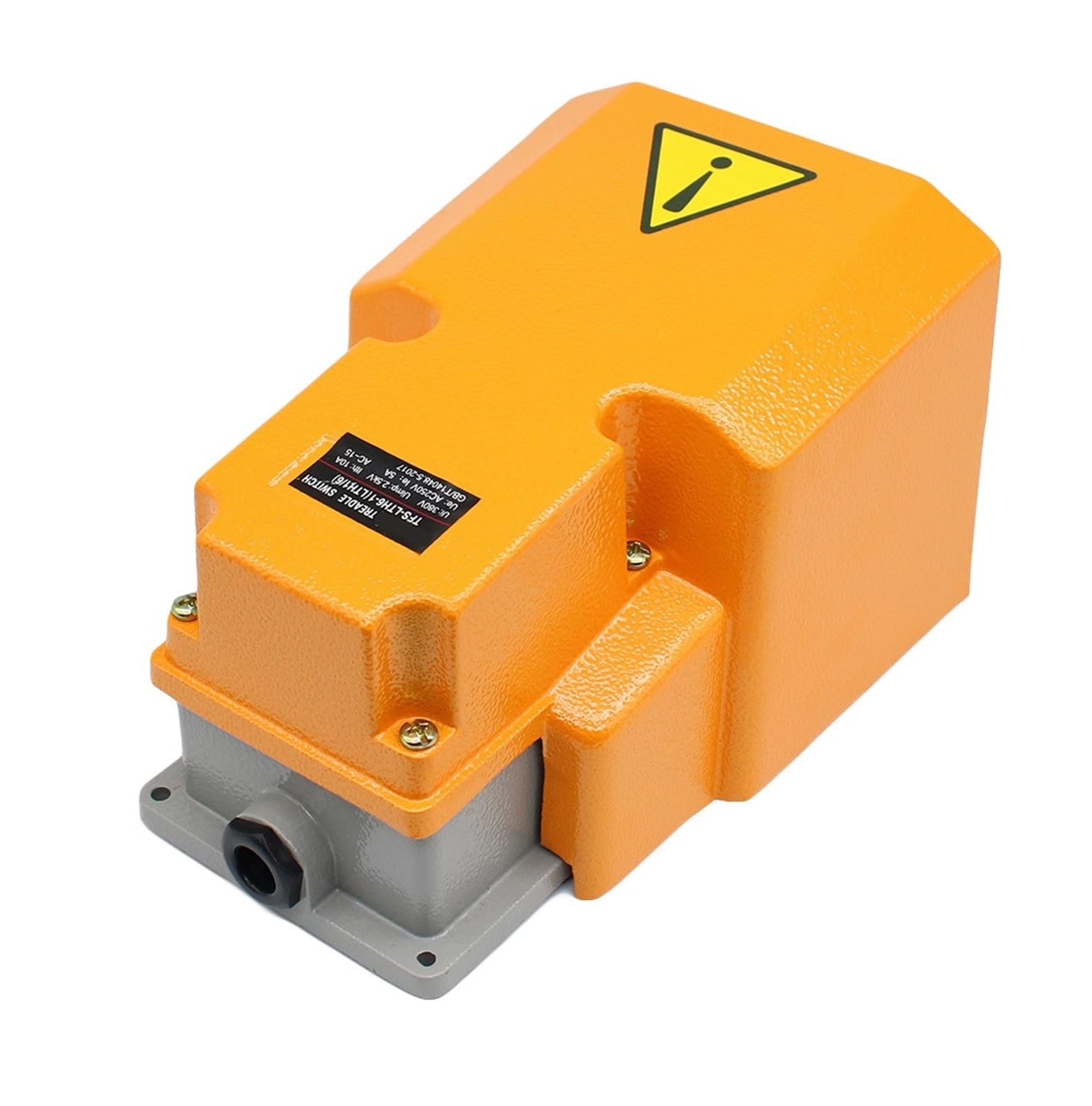 1 PC LTH-1/6 Przełącznik nożny Aluminiowa obudowa Akcesoria do obrabiarek Srebrny punkt Przełącznik nożny Reset dla przemysłu energetycznego(Orange)