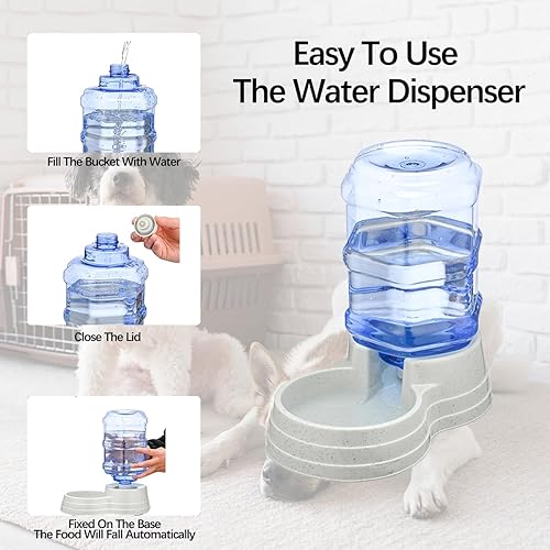Miniatura 4 de Dispensador automático de agua para perros y gatos de gran capacidad de 6 L, dispensador de agua para mascotas, botella de fuente de agua de