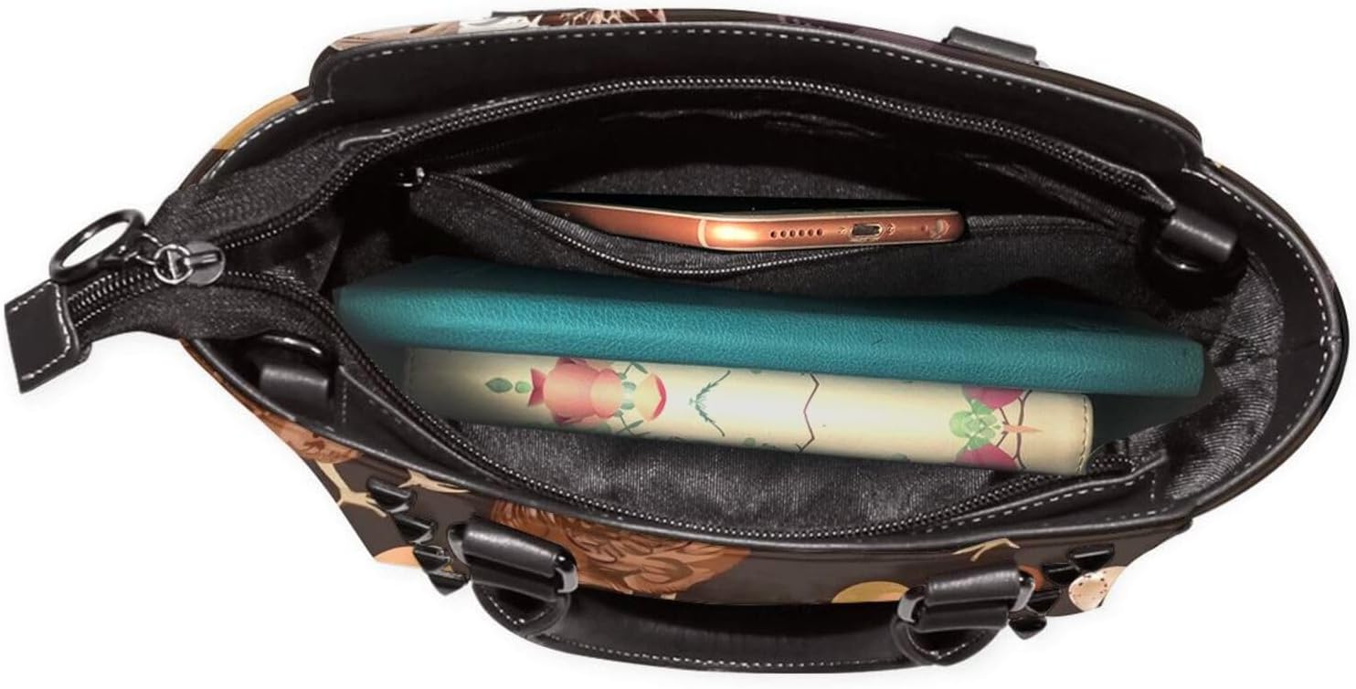 Leather Shoulder Bag for Women, Chicken Studded Purse Hen Eggs Crossbody Handbags Punk Hobo Bag with Adjustable Strap