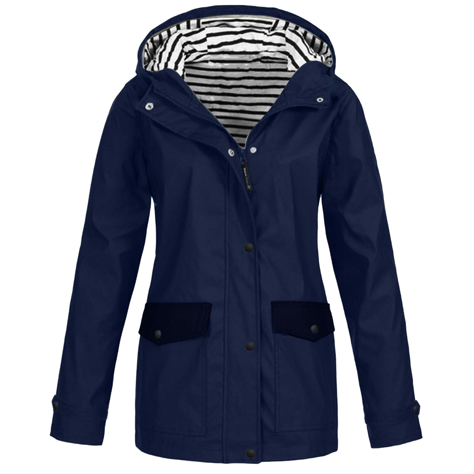 Chaqueta De Lluvia Para Mujer Con Cremallera, Sudaderas Capucha Informales, Chaquetas Cortavientos Ligeras, Abrigo Manga Larga, Viaje Parka Impermeable Capa Chubasquero Waterproof Jacket