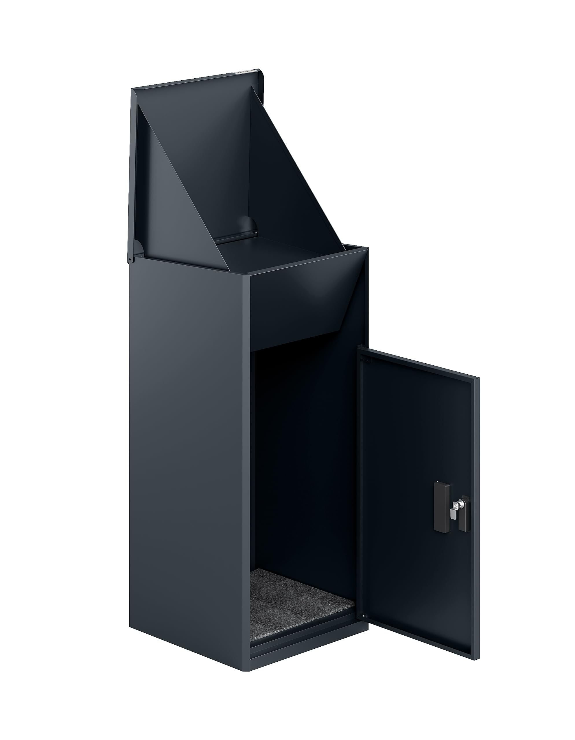 VEEHAUS Paketbriefkasten Schwarz Groß Briefkasten Verzinktes Blech Paketbox Draussen Groß XL Und Postbox Für Pakete Briefkasten Mit Paketfach