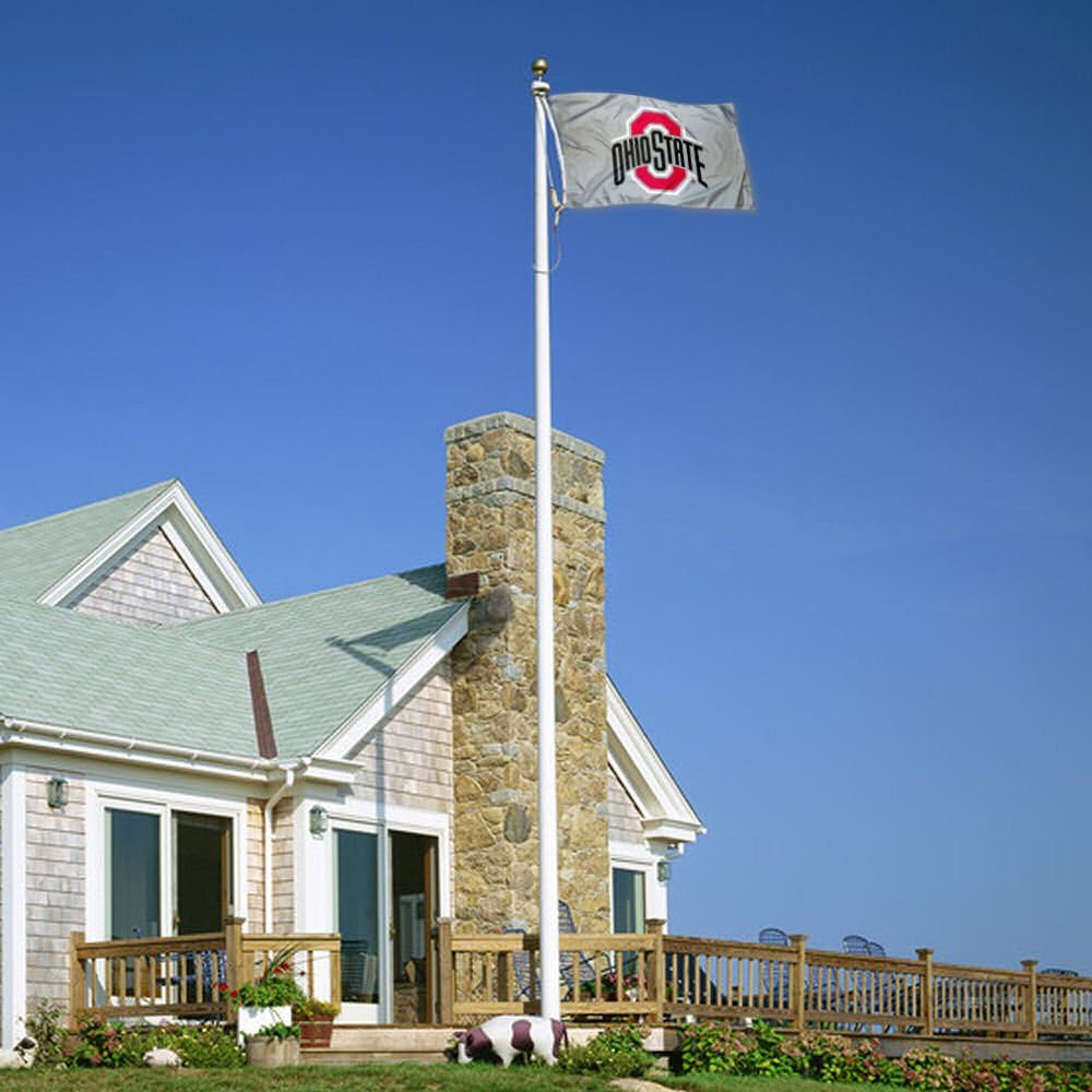 Ohio State OSU University Buckeyes Large Gray College Flag
