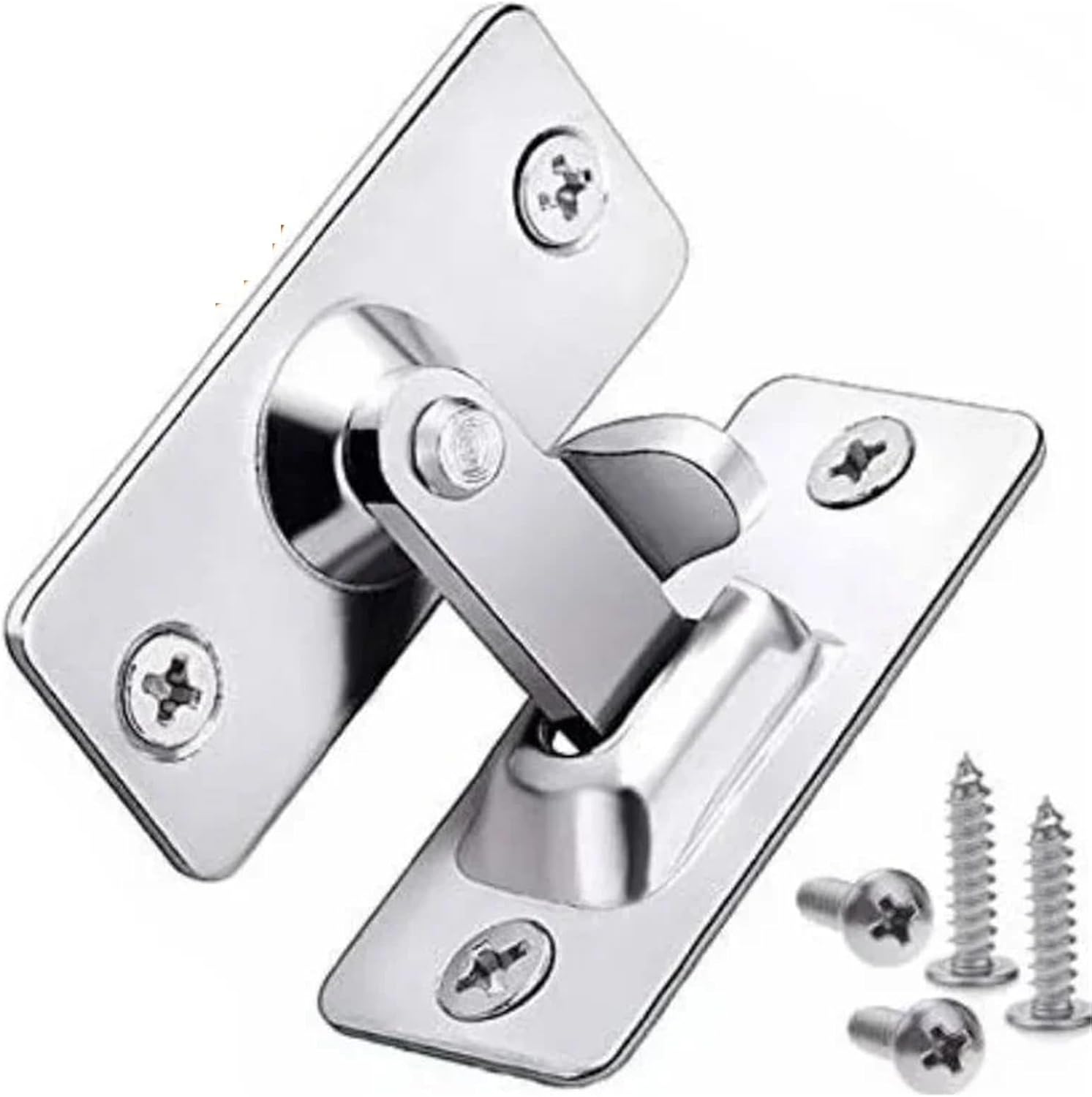 Door Lock 90 Degree Barn Door Latch Bolt Stainless Steel Hook Latch Window Cabinet Locks 1Pcs(Black)
