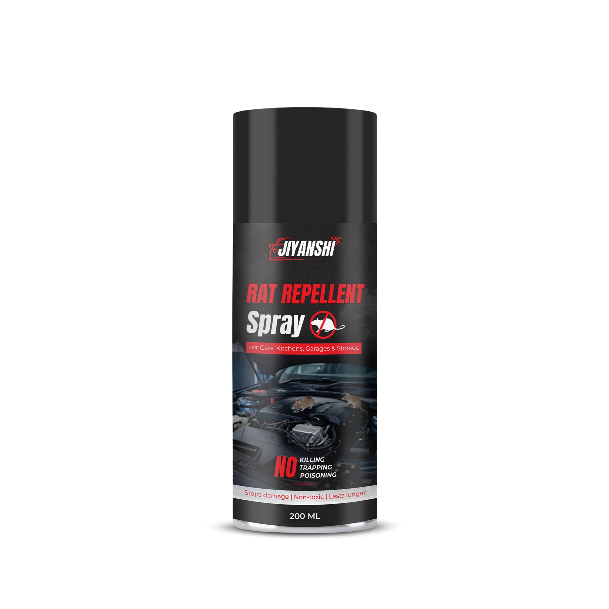 Rat Repellent Spray 200ml | Non Toxic Mouse & Rodent Repellent for Car Engine, Wiring, Kitchen & Garage | No Killing No Poison | Engine Protection Spray-image-0