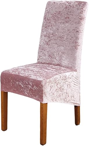 Vista 24 de Fundas para sillas de terciopelo aplastado, fundas protectoras elásticas, sólidas, grandes, extraíbles, fundas para sillas XL para comedor