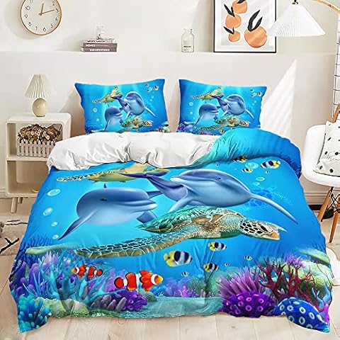 HAVOP Dolphin Duvet Cover Set for Kids Cover
